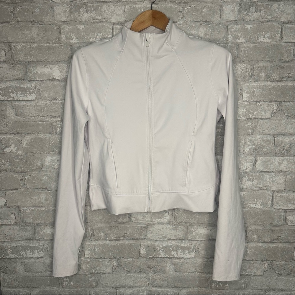 EUC 90 Degree Women's White Fitted Athletic Jacket Size XL